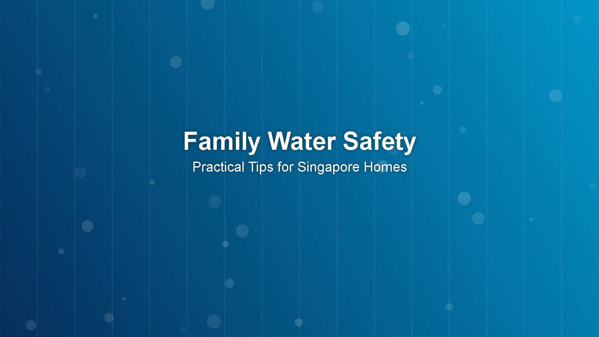 Water safety tips for families in Singapore